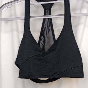 Zella Black Mesh Racerback Sports Bra Medium Athletic Yoga Gym Top